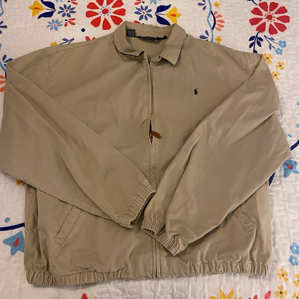 Vintage Ralph Lauren Polo cream Harrington jacket XXL